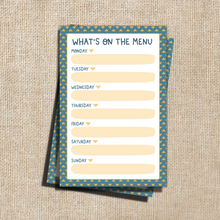 Load image into Gallery viewer, What’s on the Menu Meal Planner Notepad - 4x6&quot;
