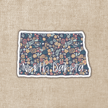 Load image into Gallery viewer, North Dakota Floral State Sticker

