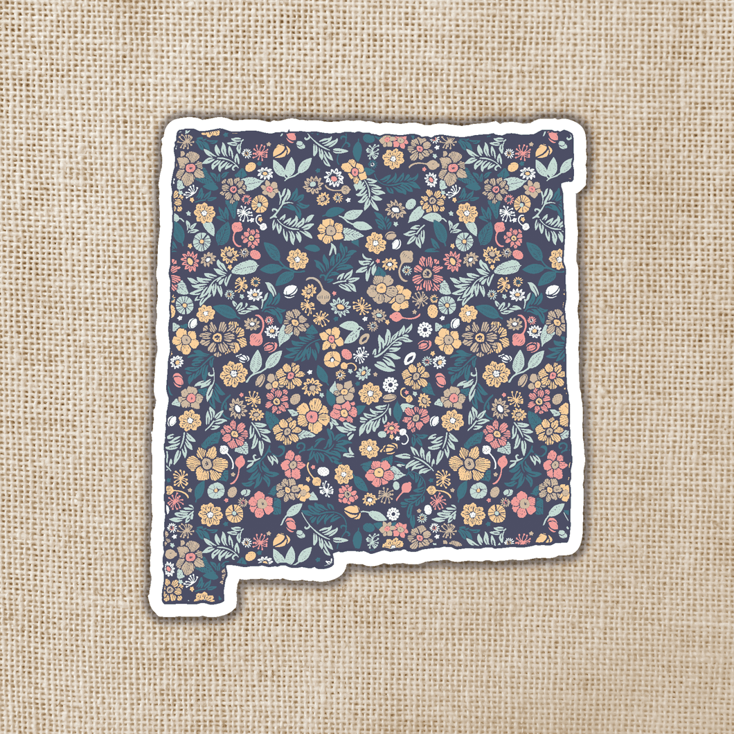 New Mexico Floral State Sticker