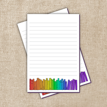 Load image into Gallery viewer, Rainbow Bookshelf Lined Notepad - 4x6&quot;
