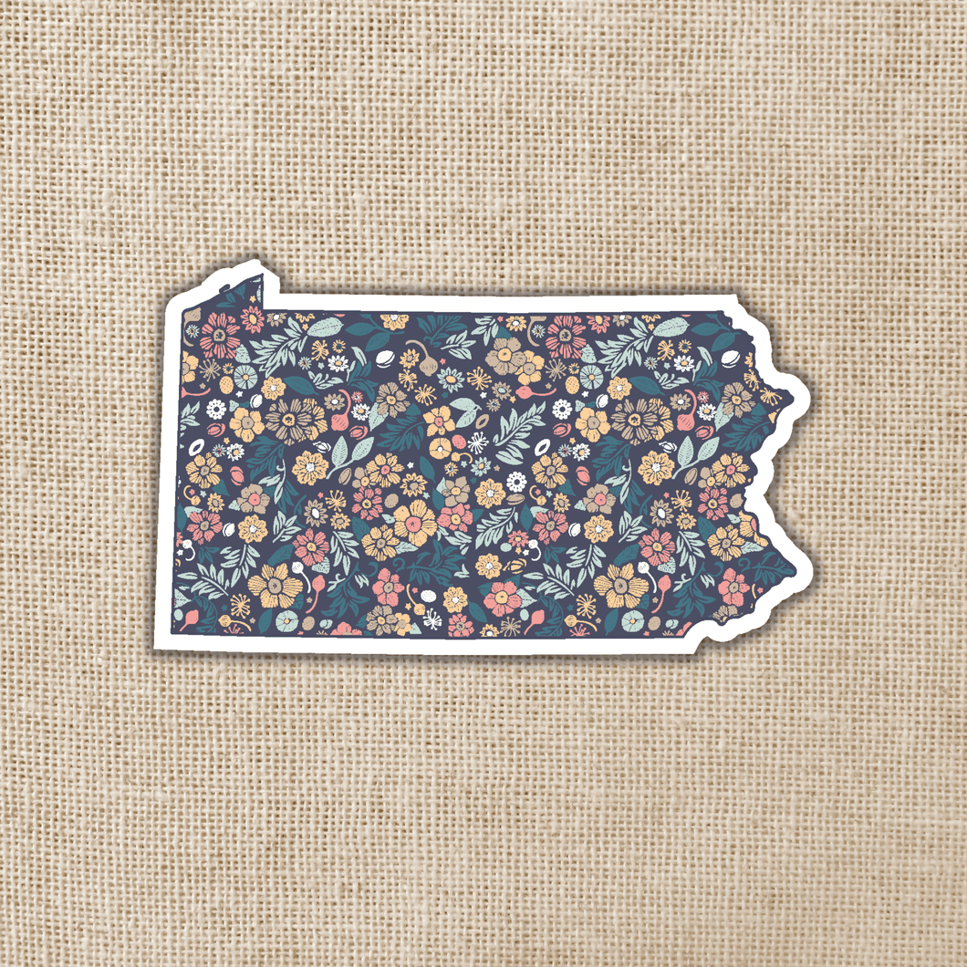 Pennsylvania Floral State Sticker