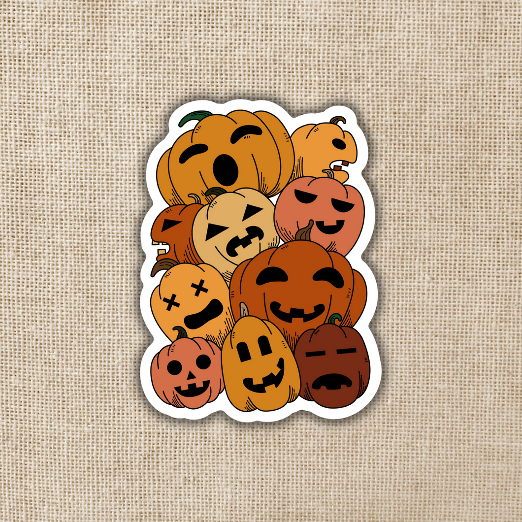 Halloween Jack-o-Lantern Pumpkin Pile
