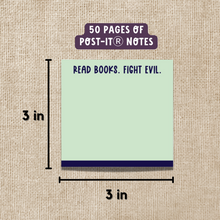 Load image into Gallery viewer, Read Books Fight Evil Sticky Notes
