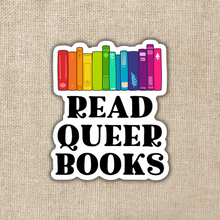 Load image into Gallery viewer, Read Queer Books 3-inch Sticker
