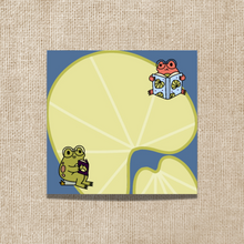 Load image into Gallery viewer, Reading Frogs Lily Pad Sticky Notes
