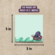 Load image into Gallery viewer, Reading Octopus Sticky Notes
