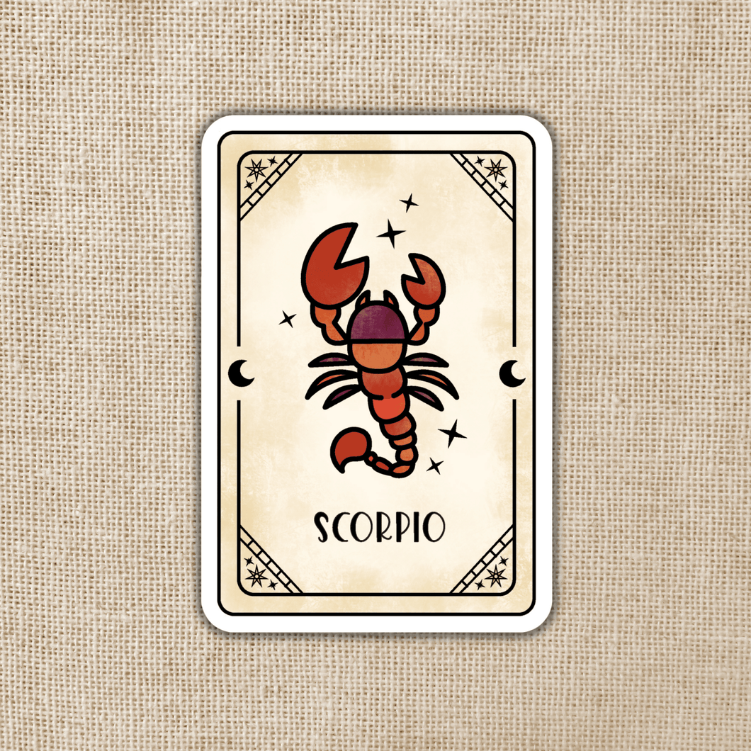 Scorpio Zodiac Card Sticker