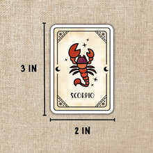 Load image into Gallery viewer, Scorpio Zodiac Card Sticker
