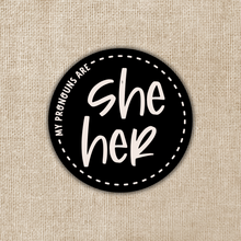 Load image into Gallery viewer, She-Her Pronoun 2-inch Sticker
