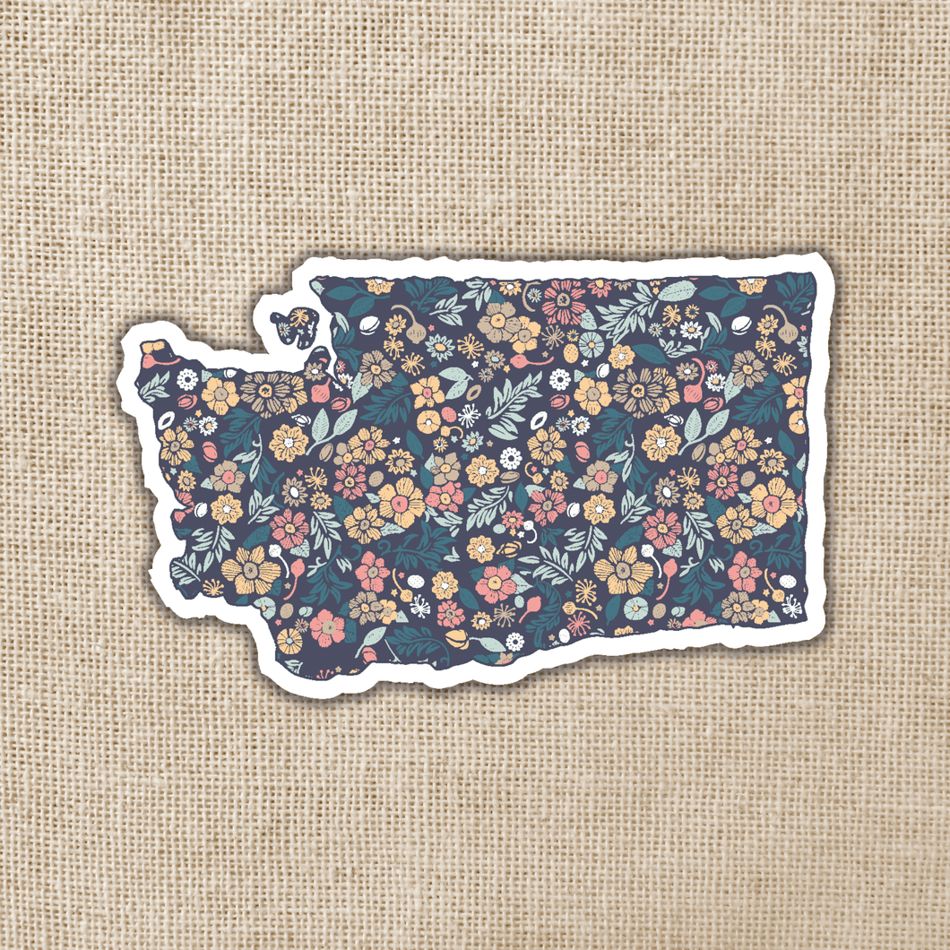 Washington Floral State Sticker