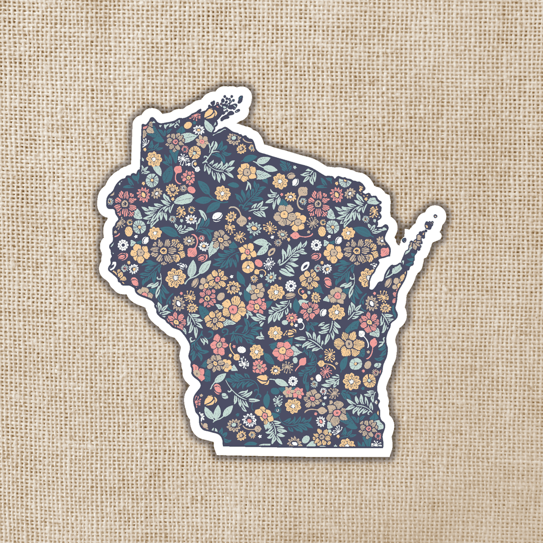 Wisconsin Floral State Sticker