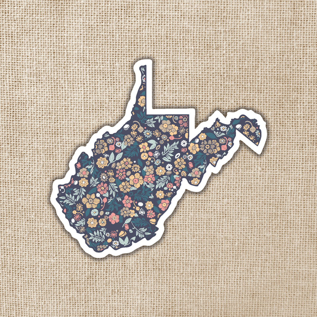 West Virginia Floral State Sticker