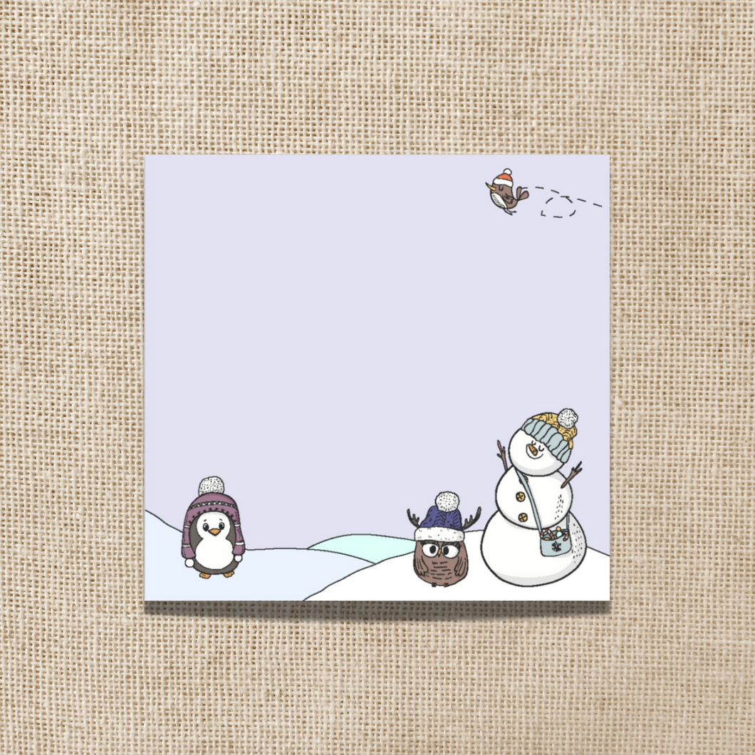 Winter Outdoor Scene Sticky Notes