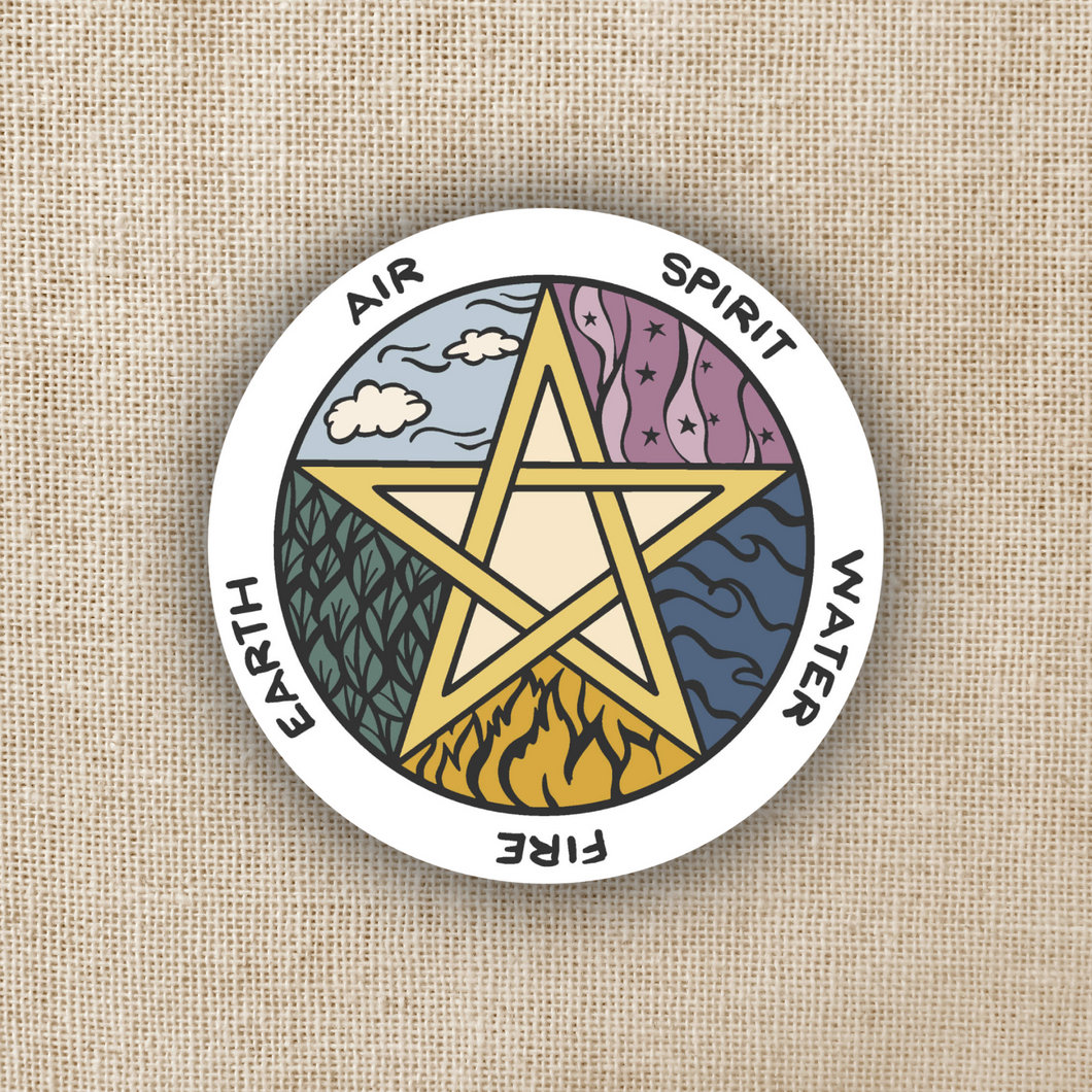 Elements Pentagram Sticker