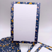 Load image into Gallery viewer, Fall Floral Blue Notepad - 4x6
