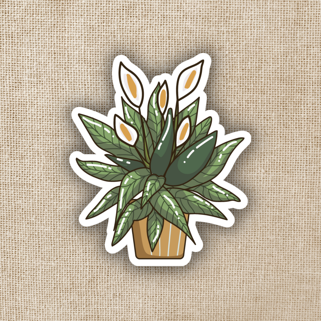 Potted Peace Lily Sticker