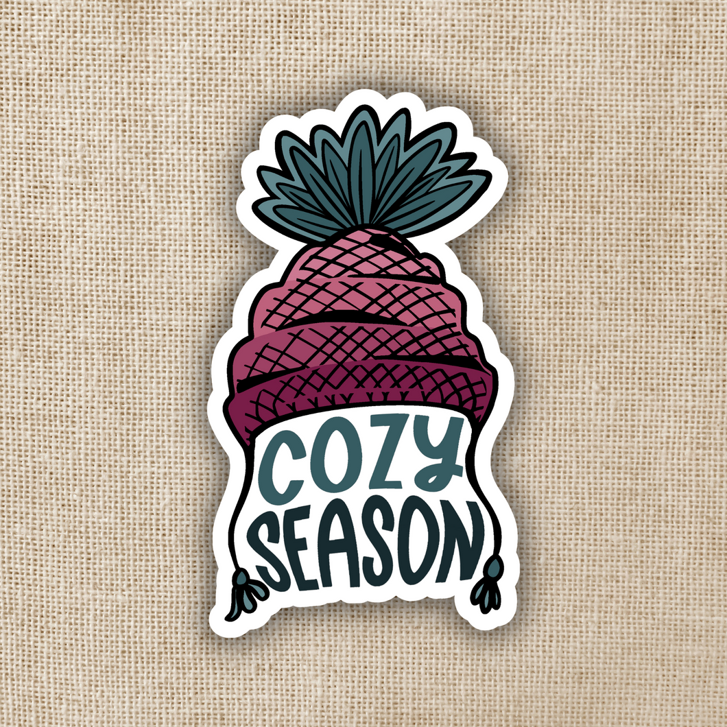 Cozy Season Winter Hat Sticker