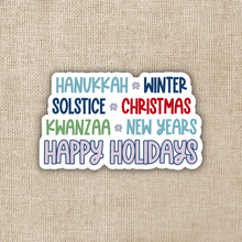 Load image into Gallery viewer, Happy Holidays to All Sticker
