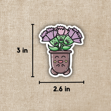 Load image into Gallery viewer, Potted Purple Flowers in Bow Ties Sticker

